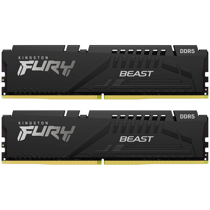 Kingston Fury Beast Black DDR5-6000 RAM, CL36, EXPO, XMP - Kit Dual 64 Go, noir