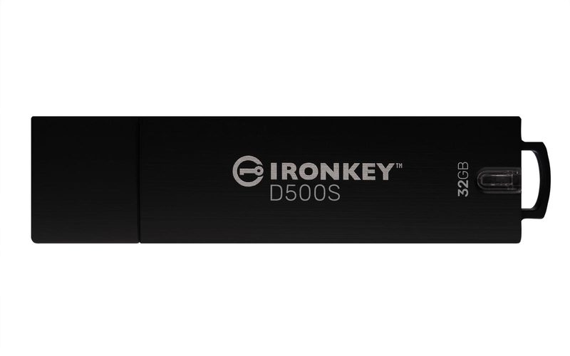 Kingston IronKey D500S Clé USB 32 Go USB Type-A 3.2 Gen 1 (3.1 Gen 1), Noir