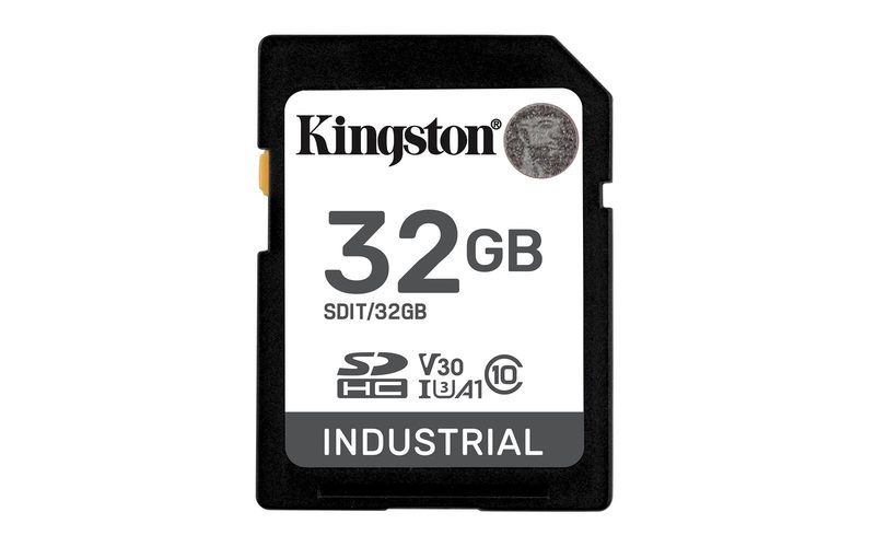 Carte mémoire Kingston Industrial 32 Go SDHC, UHS-I, Class 3 (U3), A1, Noir