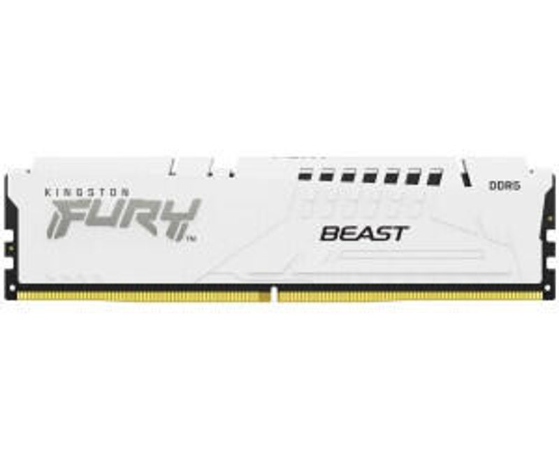 Kingston FURY™ Beast DDR5 Mémoire 32 Go 6000 MT/s CL30 DIMM Blanc EXPO 6000 MHz / PC5-48000 - 1,4 V - non tamponnée - ECC sur puce
