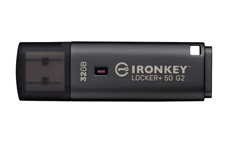 Kingston IronKey Locker Plus 50 G2 Clé USB 32 Go USB Type-A 3.2 Gen 1 (3.1 Gen 1), Noir