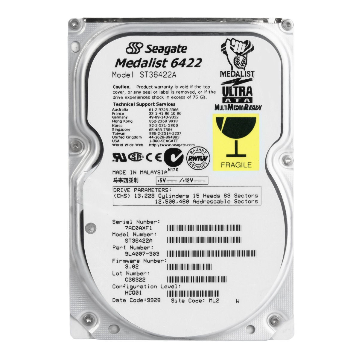 Seagate Medalist 6422 6,4 Go 5 400 tr/min ATA 3,5'' ST36422A