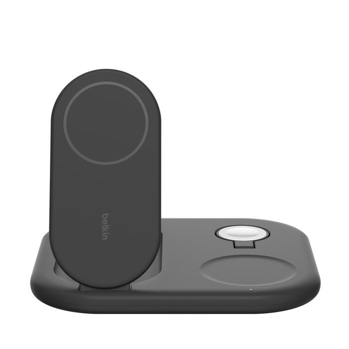 Belkin BoostCharge 15 W 3-en-1 station de charge sans fil Qi2, noir magnétique, pliable
