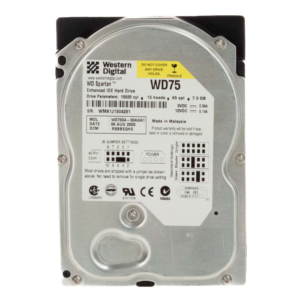 WD SPARTAN 7,5 Go 5,4K 2 Mo ATA 3,5'' WD75DA-00AWA1