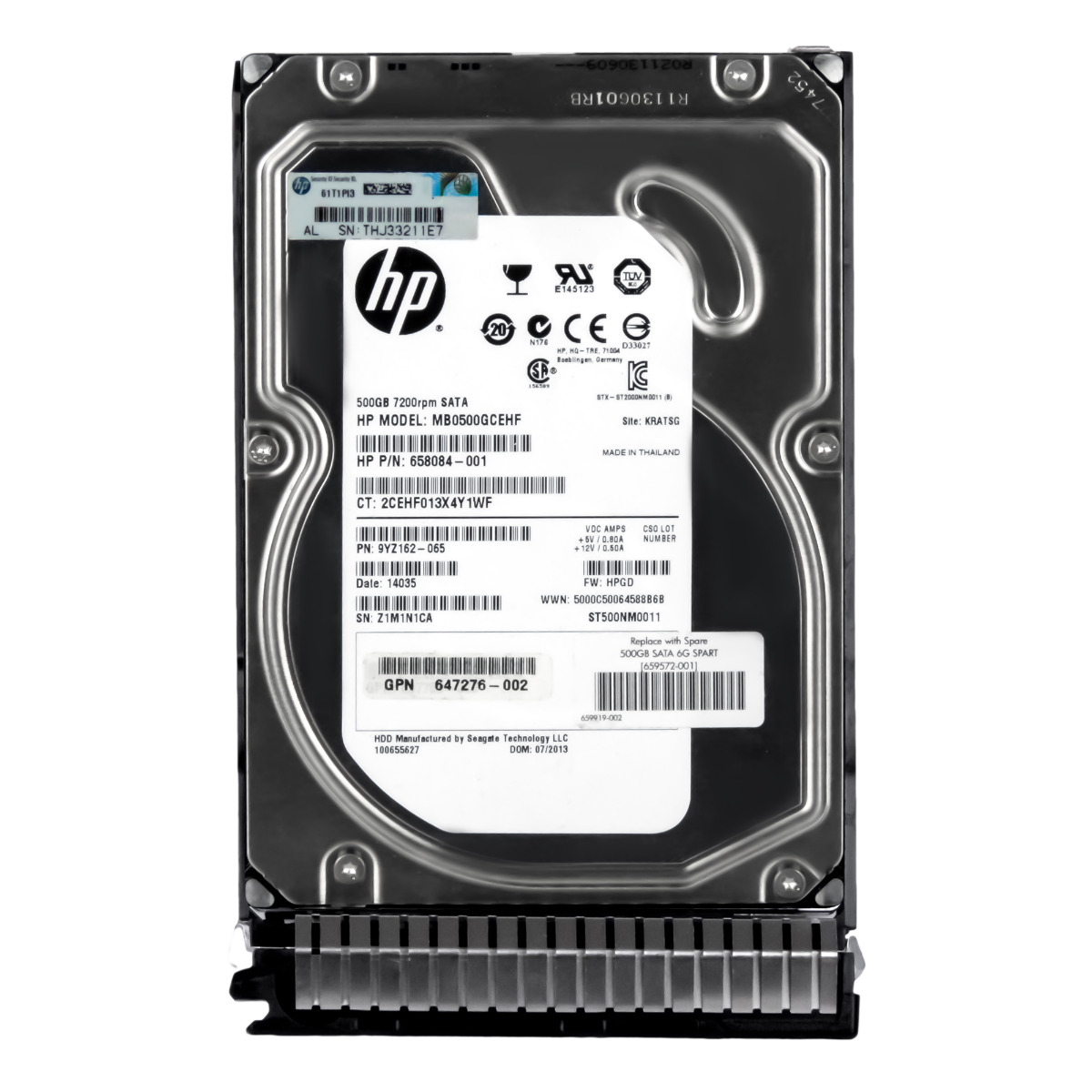 HP 658084-001 500 Go 7,2K 64 Mo SATA III 3,5'' MB0500GCEHF