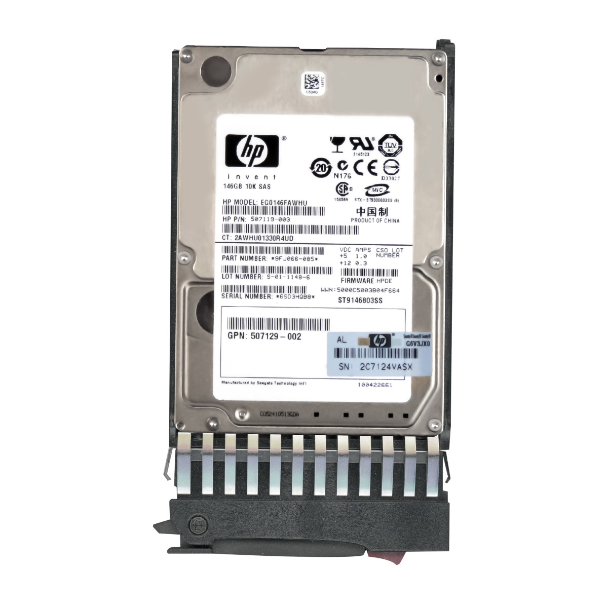HP 507119-003 146 Go 10 000 tr/min 16 Mo SAS-2 2,5" EG0146FAWHU
