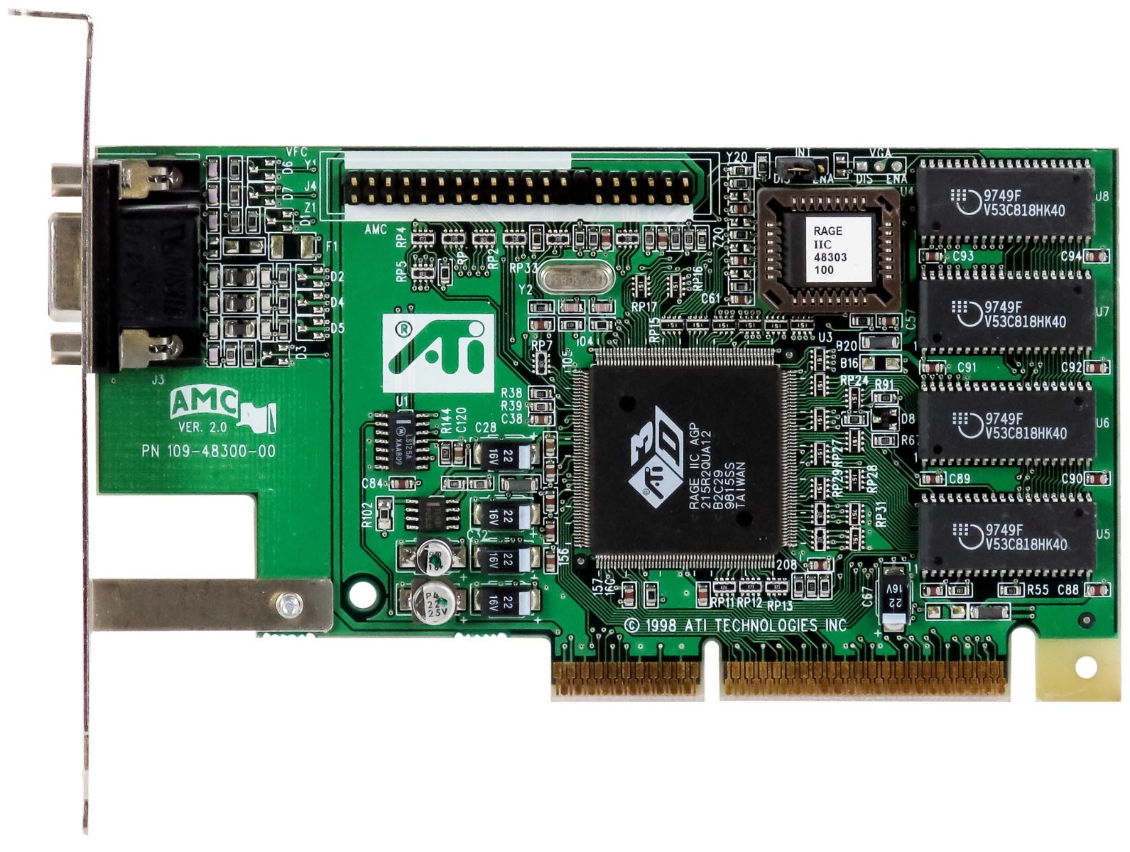 ATI 3D RAGE IIC AGP 4 Mo 109-48300-00 Carte graphique VGA