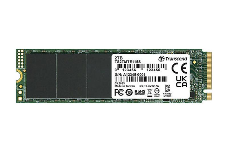 Transcend 115S M.2 SSD - 1 To M.2, PCI Express 3.0 NVMe, 3D NAND