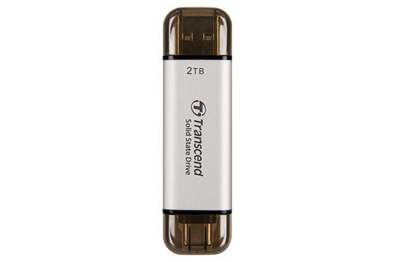 Transcend ESD310 SSD externe 1 To, argent USB Type-A / USB Type-C