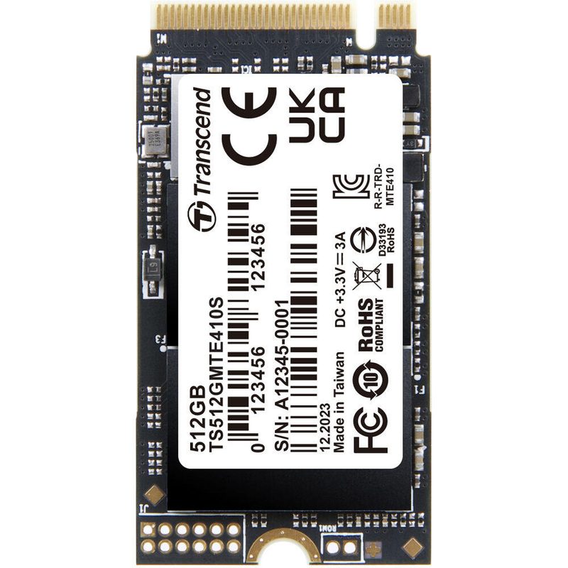Transcend MTE410S SSD M.2 - 512 Go M.2, PCI Express 4.0 NVMe, 3D NAND