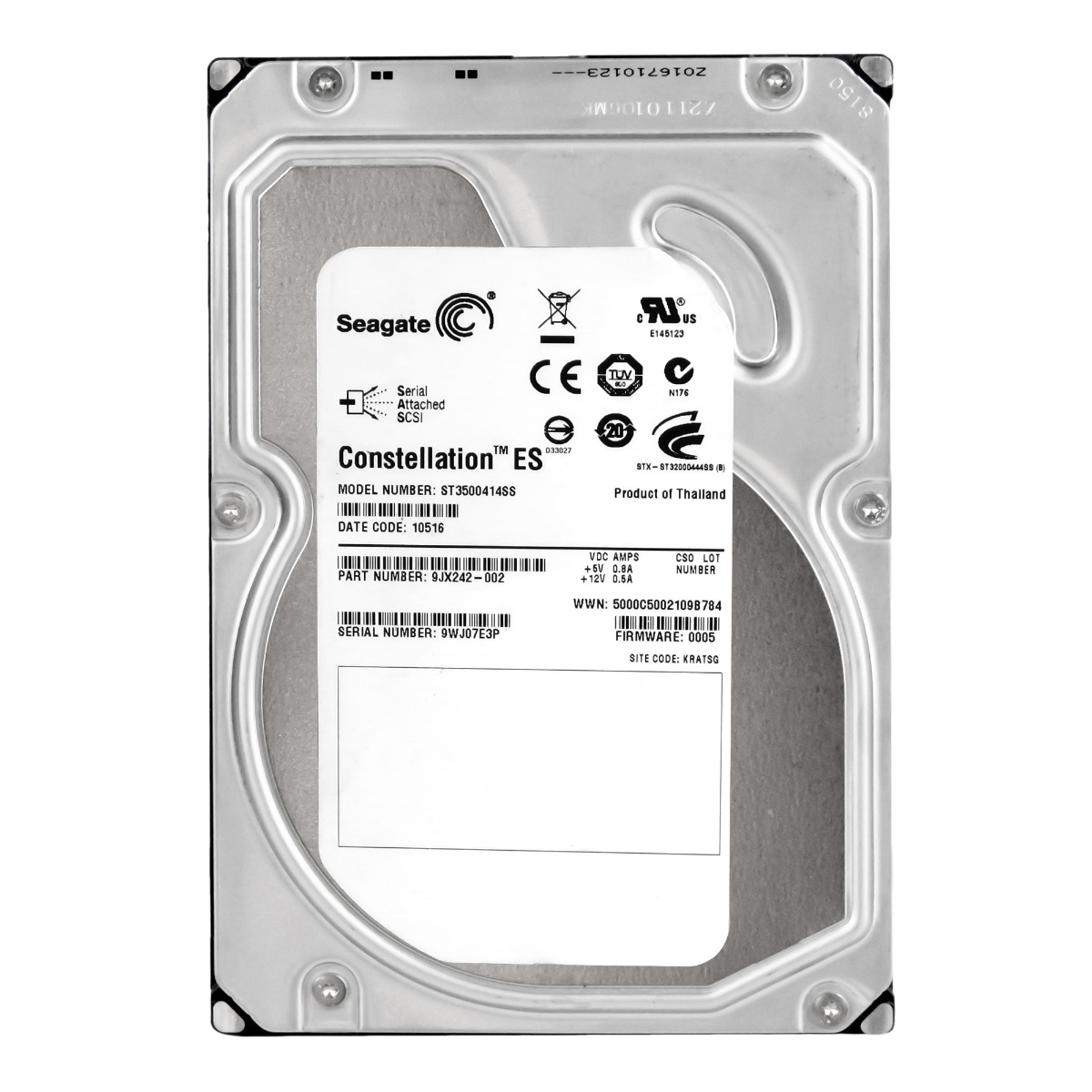 SEAGATE CONSTELLATION ES 500 Go 7,2K 16 Mo SAS-2 3,5'' ST3500414SS