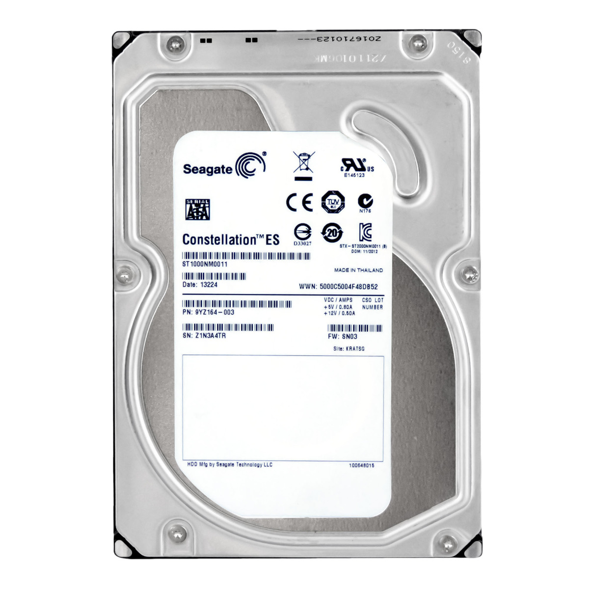 SEAGATE CONSTELLATION ES 1 To 7,2K 64 Mo SATA III 3,5'' ST1000NM0011