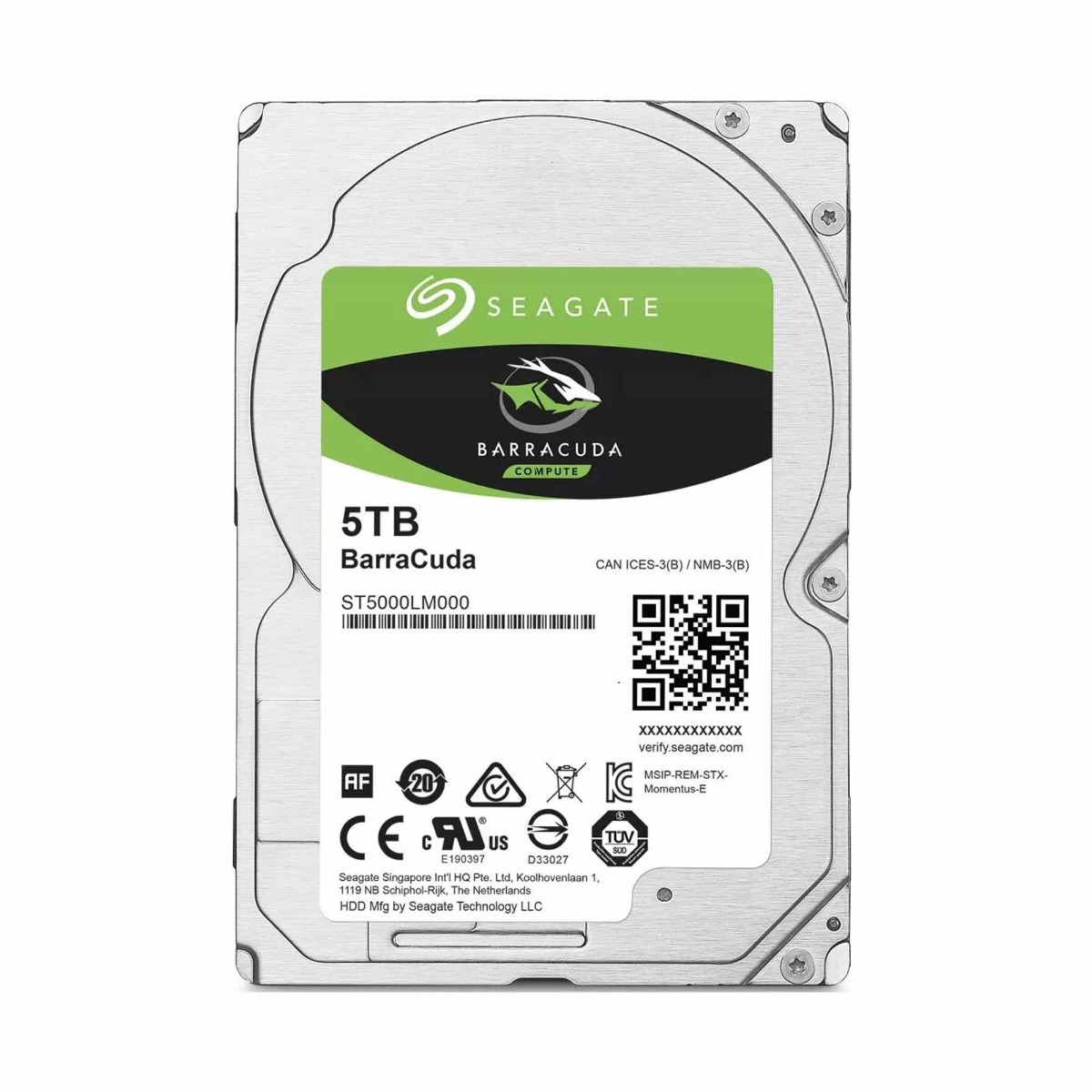 SEAGATE BarraCuda 5 To 5,4K 128 Mo SATA III 2,5'' ST5000LM000