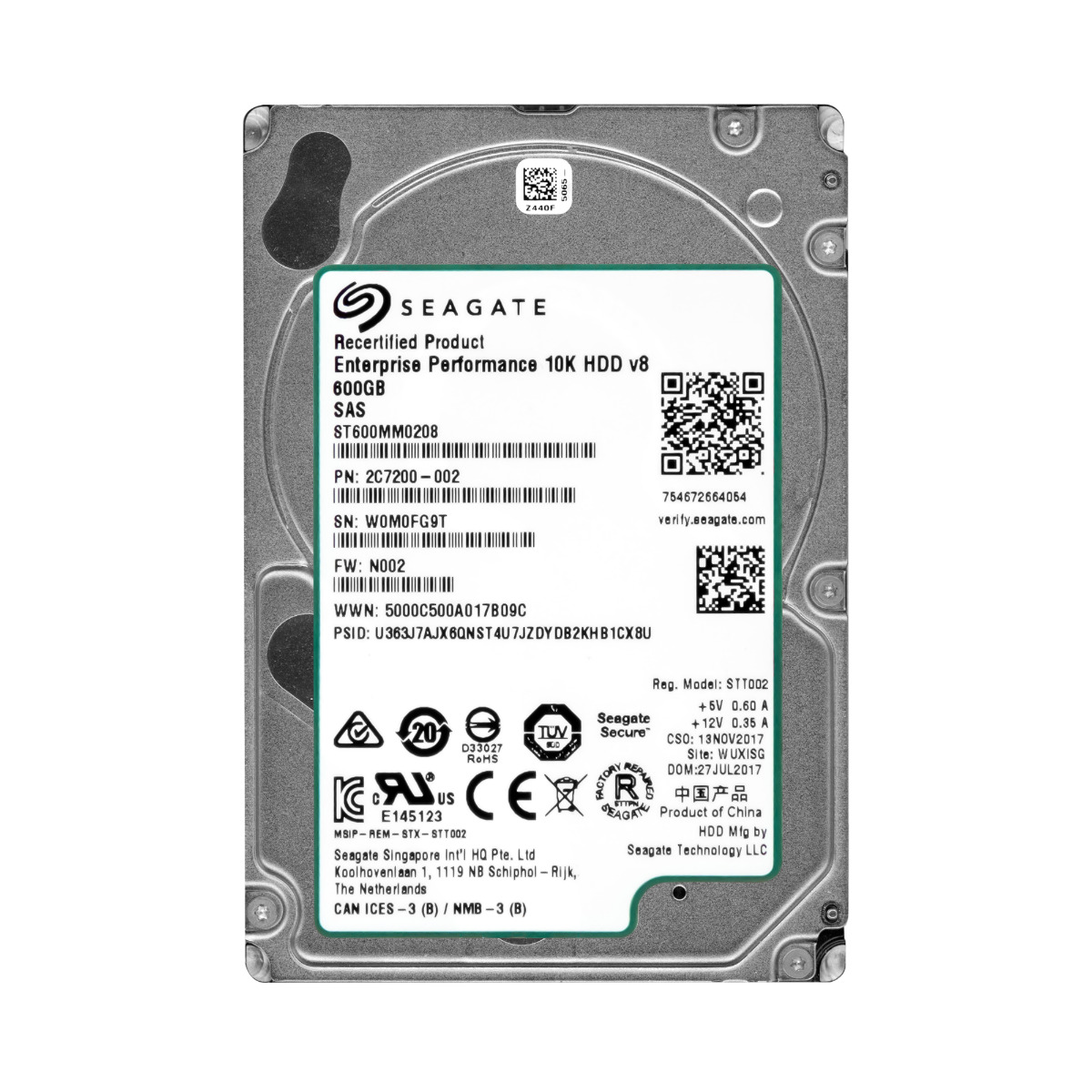 SEAGATE 600 Go 10 000 tr/min 128 Mo SAS-3 2,5'' ST600MM0208