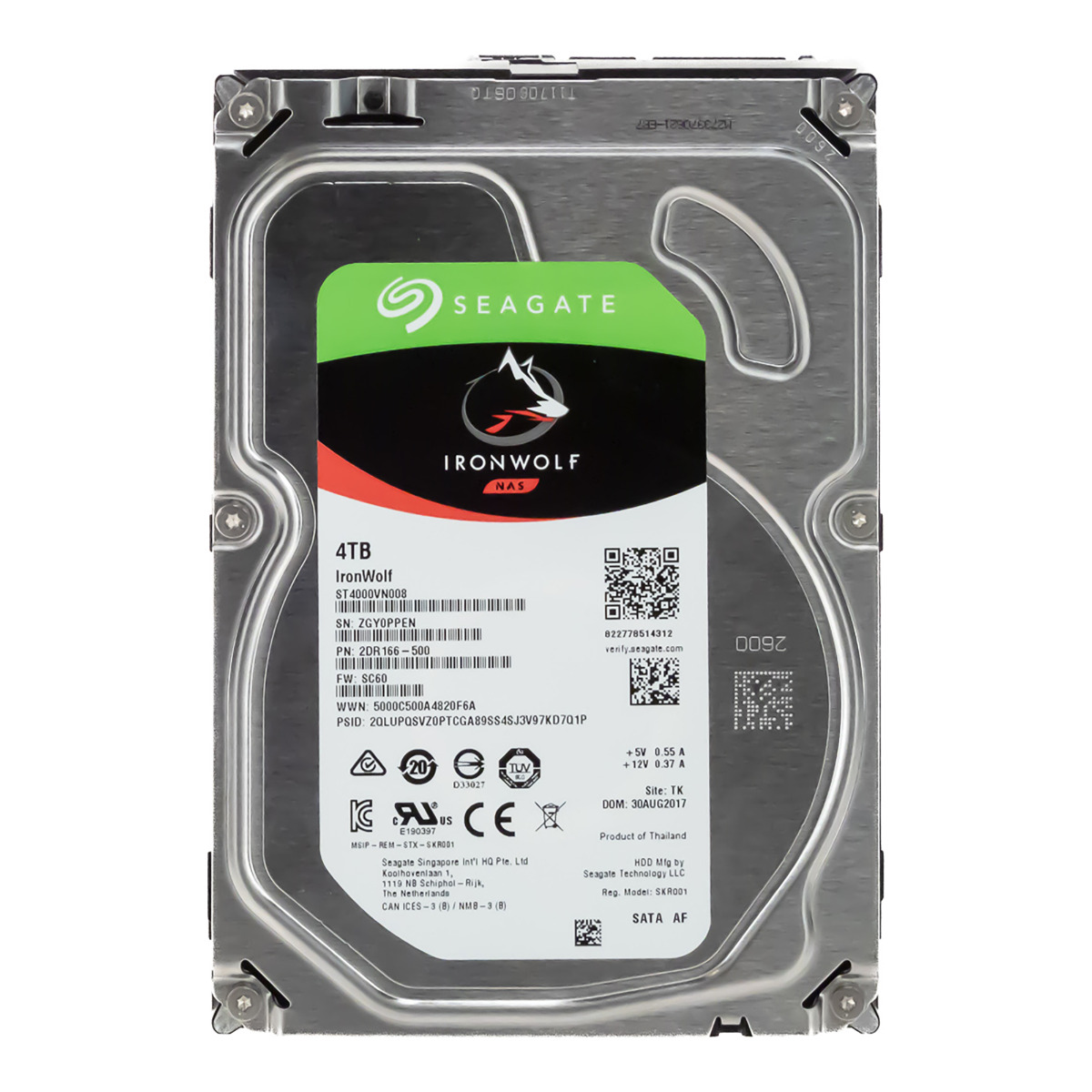 SEAGATE 4TB IronWolf 5,9K 64MB SATA III 3,5'' ST4000VN008