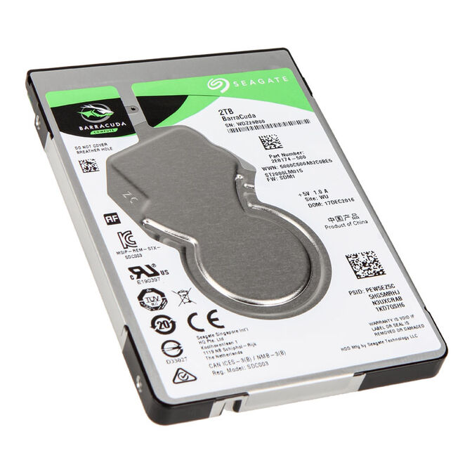 Seagate BarraCuda HDD, SATA 6G, 5400 tr/min, 2,5 pouces - 2 To