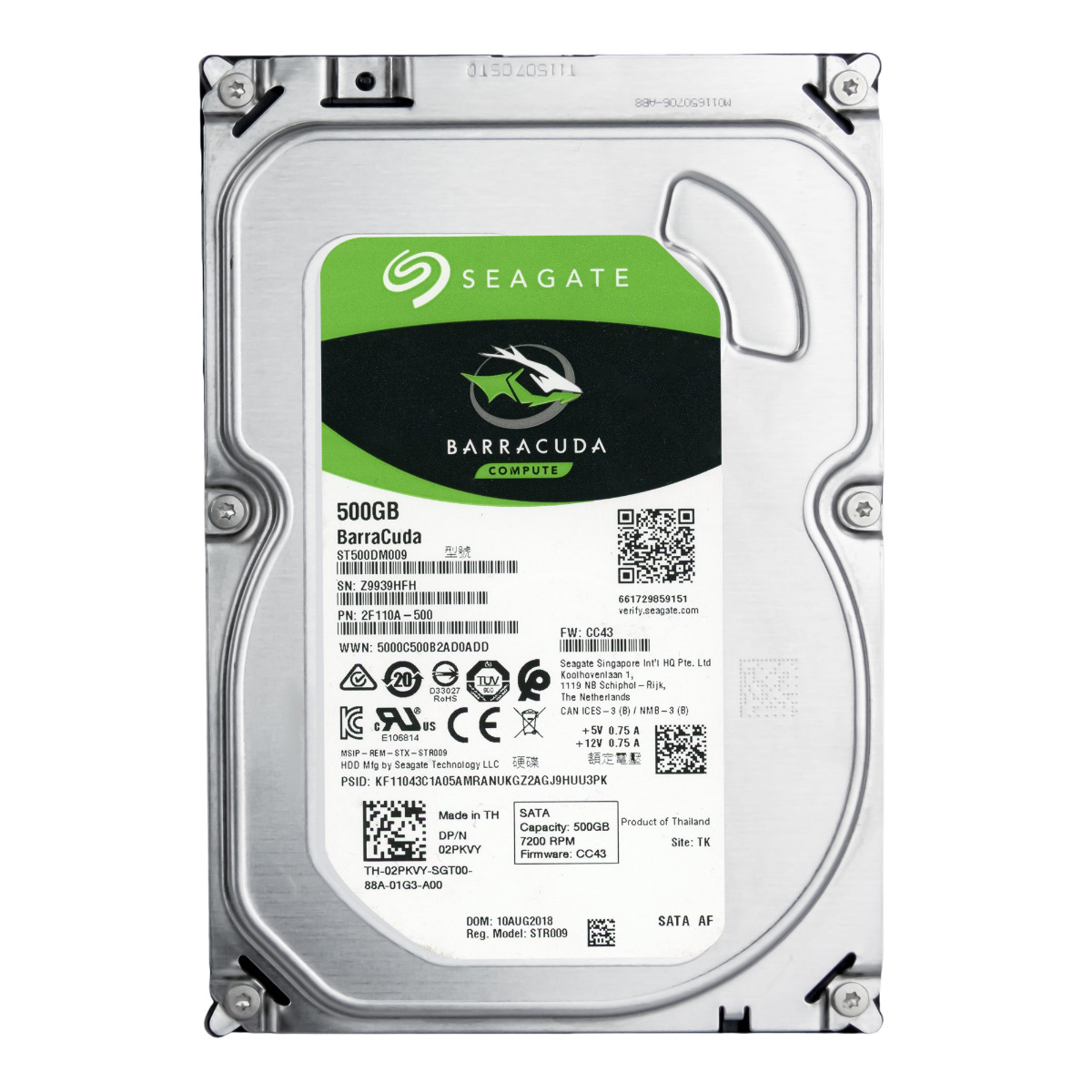 SEAGATE Barracuda 500GB 7.2K 32MB SATA III 3.5'' ST500DM009