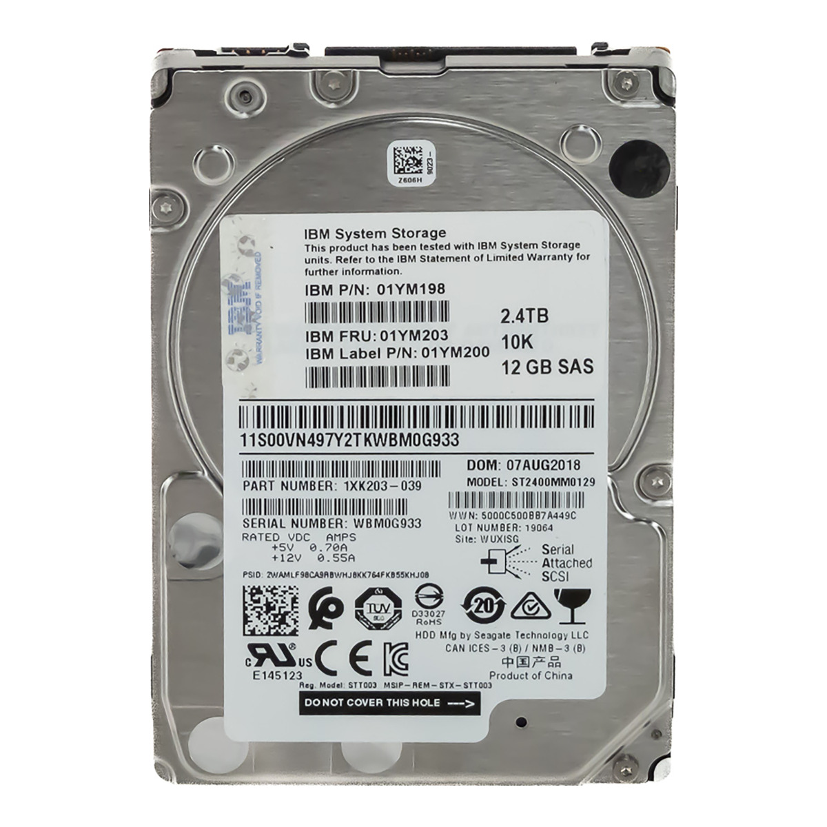 IBM 01YM203 01YM198 2.4TB 10K 128MB SAS-3 2.5'' AL15SEB24EP