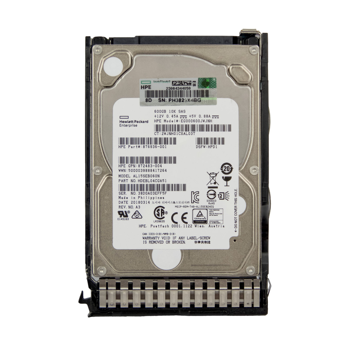 HP 872736-001 600GB 10K 128MB SAS-3 2.5'' EG000600JWJNH