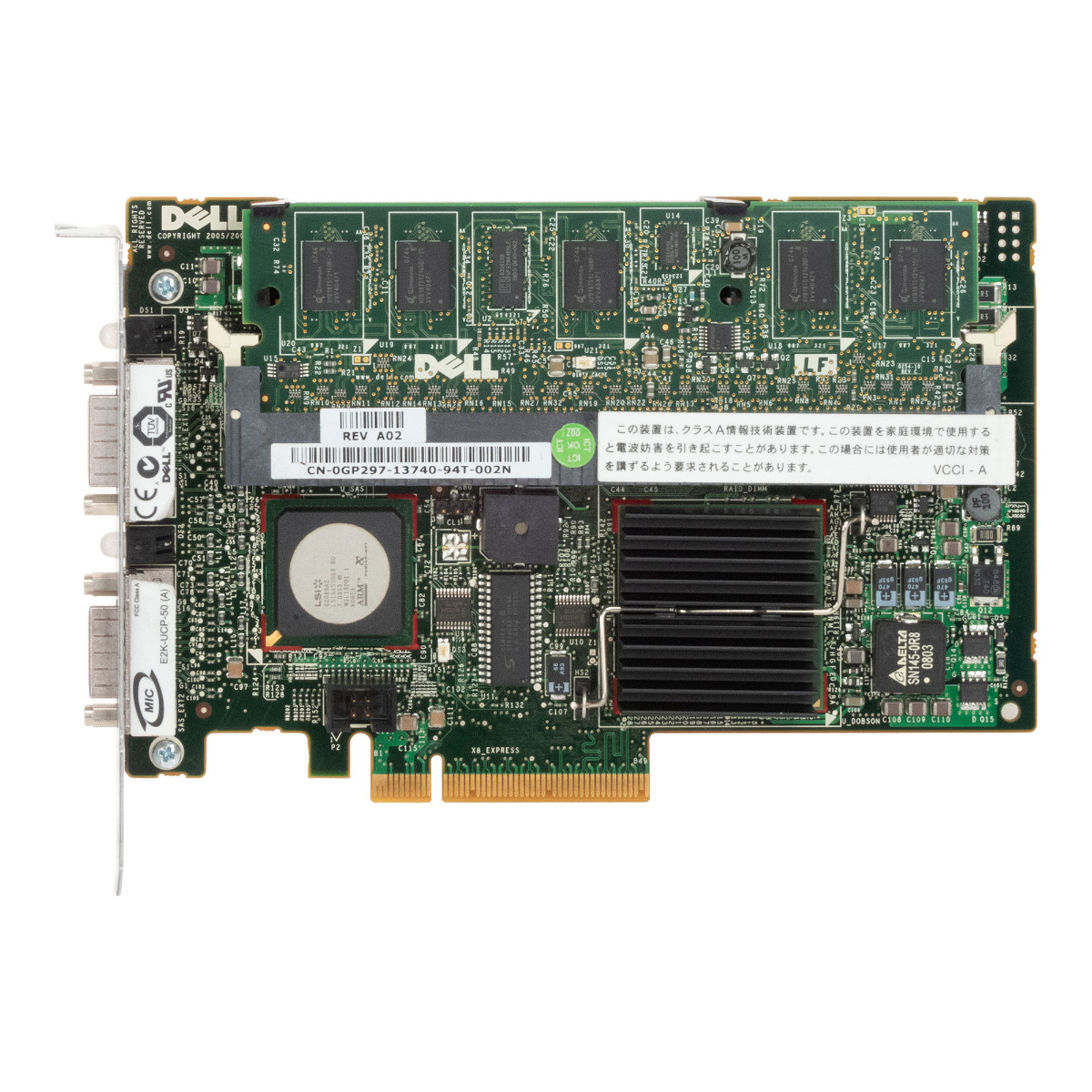 DELL 0GP297 PERC 5/E 256 Mo SAS PCIe x8 +BBU