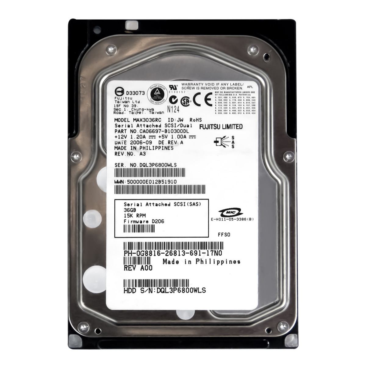 DELL 0G8816 Disque dur SAS 3.5'' 36GB 15K 16MB MAX3036RC