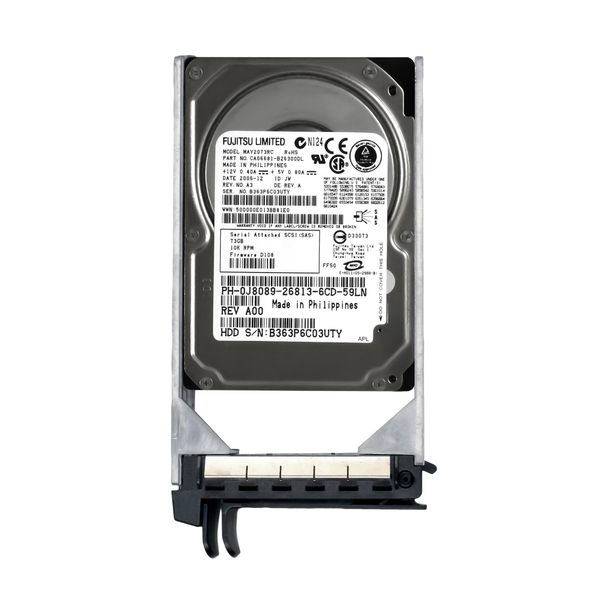 DELL 0J8089 Disque dur SAS 2.5'' 73GB 10K 8MB MAY2073RC