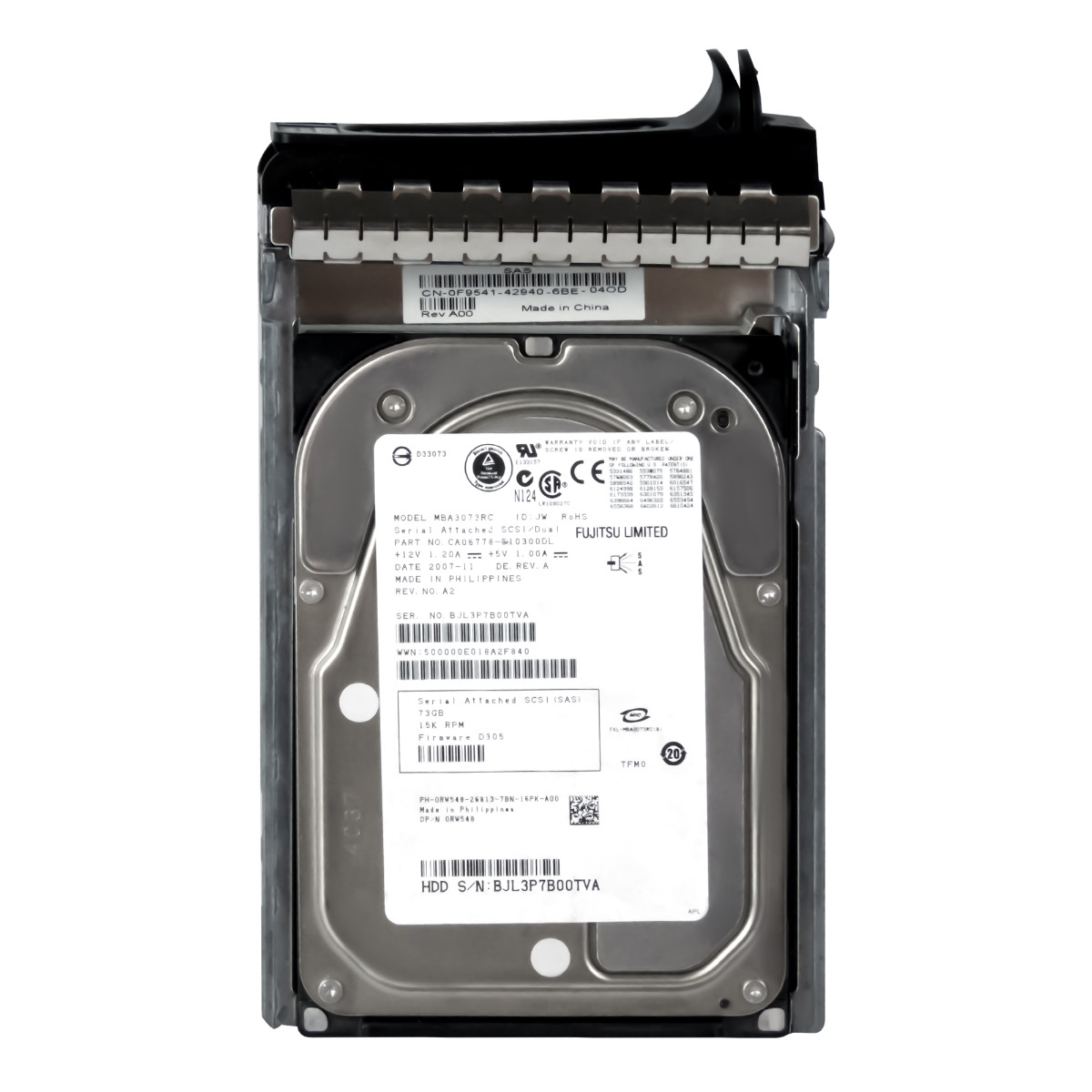 DELL 0RW548 73 Go 15 000 tr/min 16 Mo SAS 3,5'' MBA3073RC