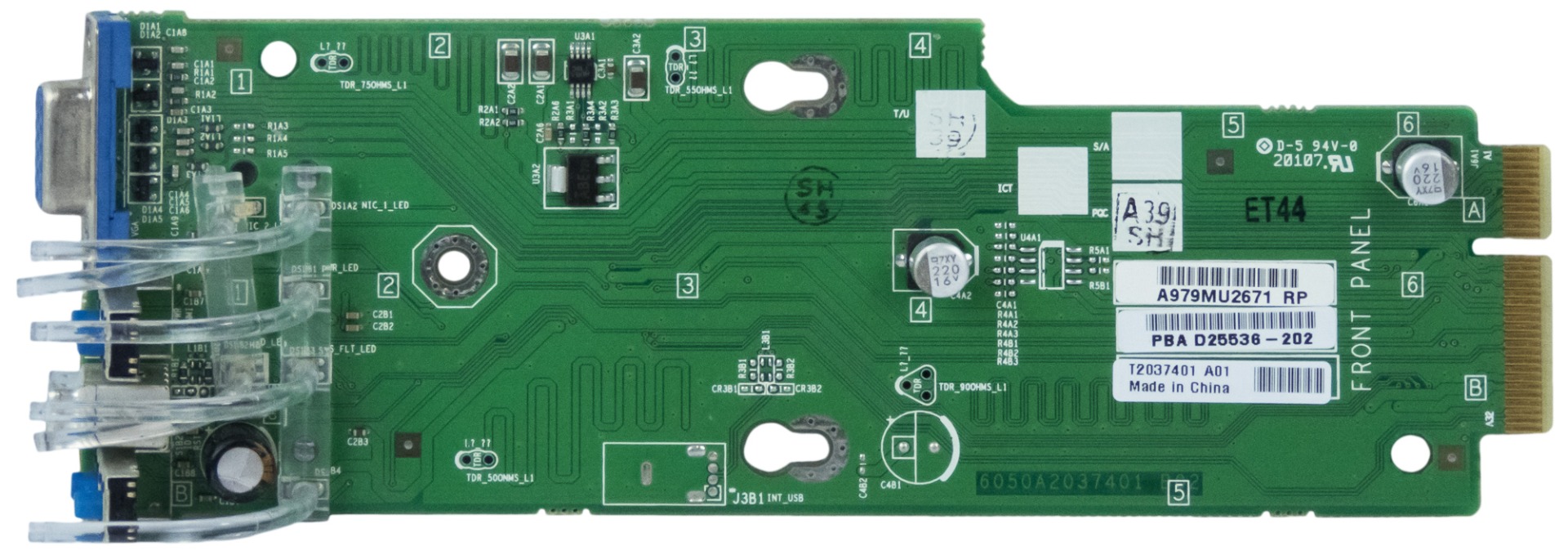 INTEL D25536-202 PANNEAU DE CONTRÔLE AVANT SR2500