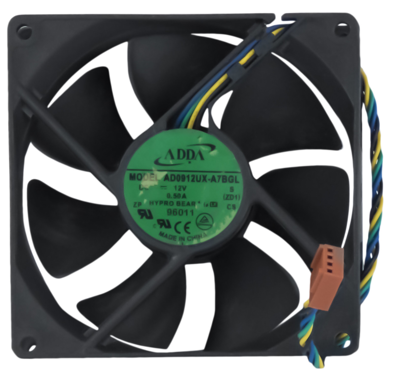 VENTILATEUR ADDA AD0912UX-A7BGL 4 broches 12V 0,50A 92x92x25mm