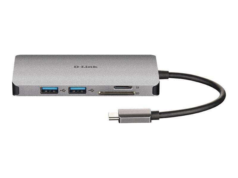 D-Link DUB-M810, hub USB-C 8-en-1 avec HDMI/Ethernet/lecteur de cartes/port de charge USB-C