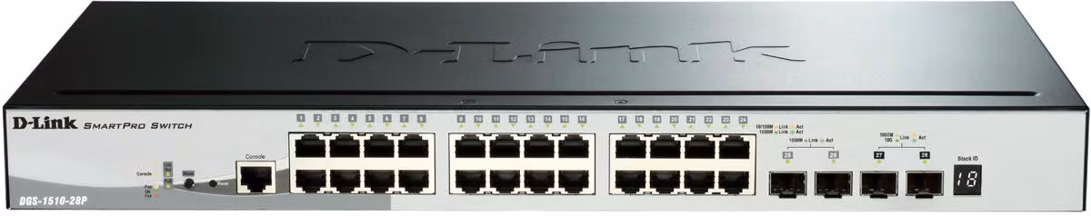D-Link DGS-1510-28P/E, Switch empilable Smart Managed PoE Gigabit 28 ports