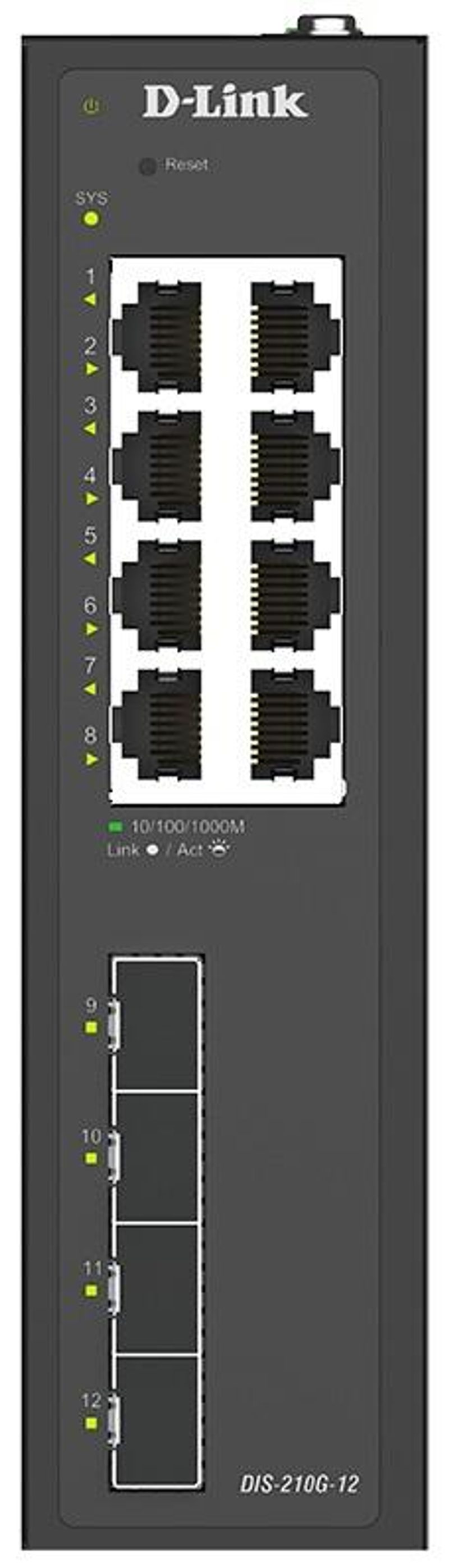 D-Link DIS-210G-12, Commutateur industriel intelligent géré 12 ports Gigabit