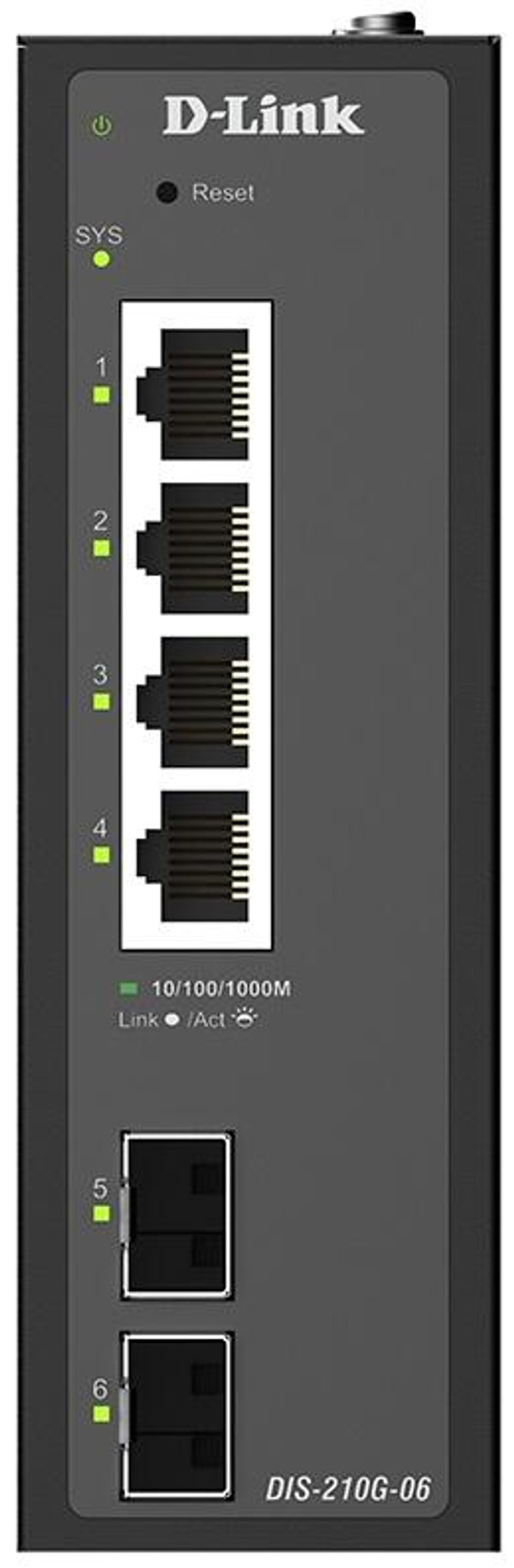 D-Link DIS-210G-06, commutateur intelligent géré 6 ports Gigabit industriel