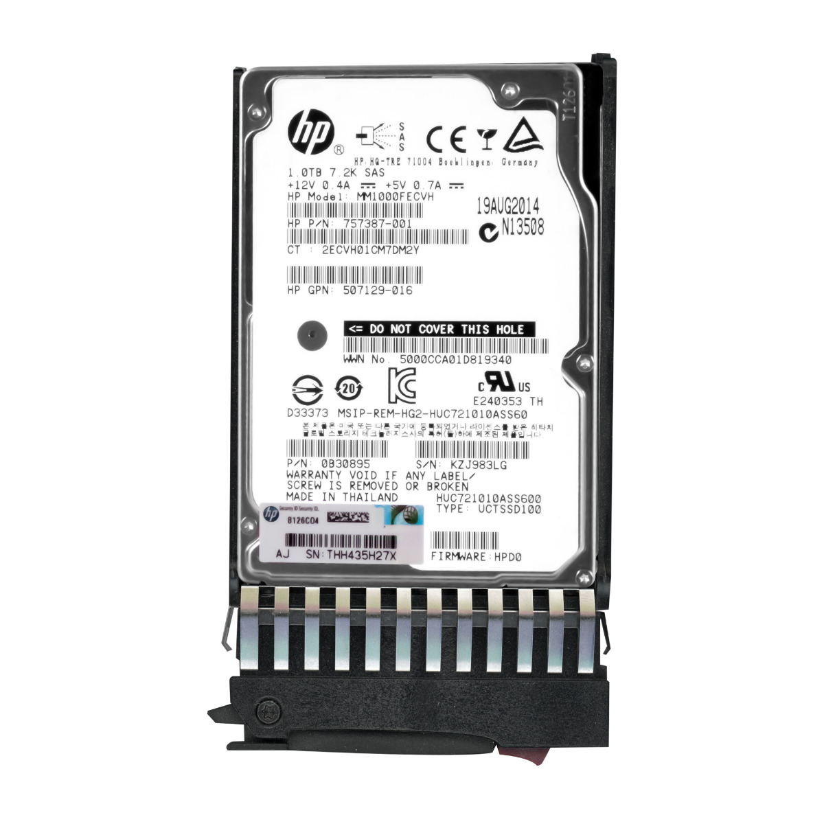 HP 757387-001 1 To 7 200 tr/min 64 Mo SAS-2 2,5'' MM1000FECVH