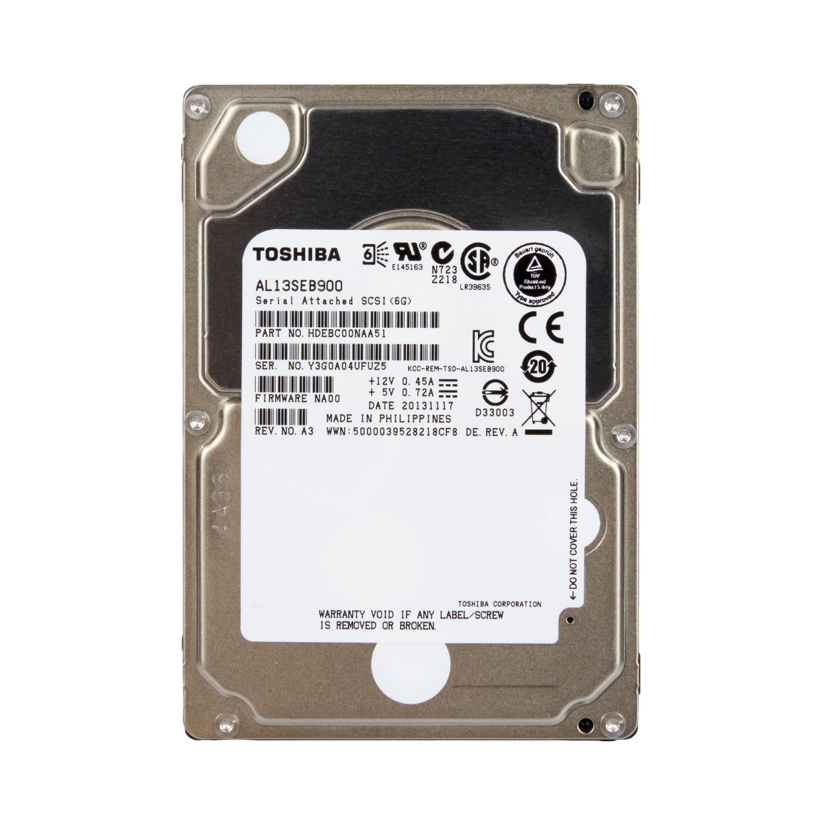 TOSHIBA 900GB 10K 64MB SAS-2 2.5'' AL13SEB900
