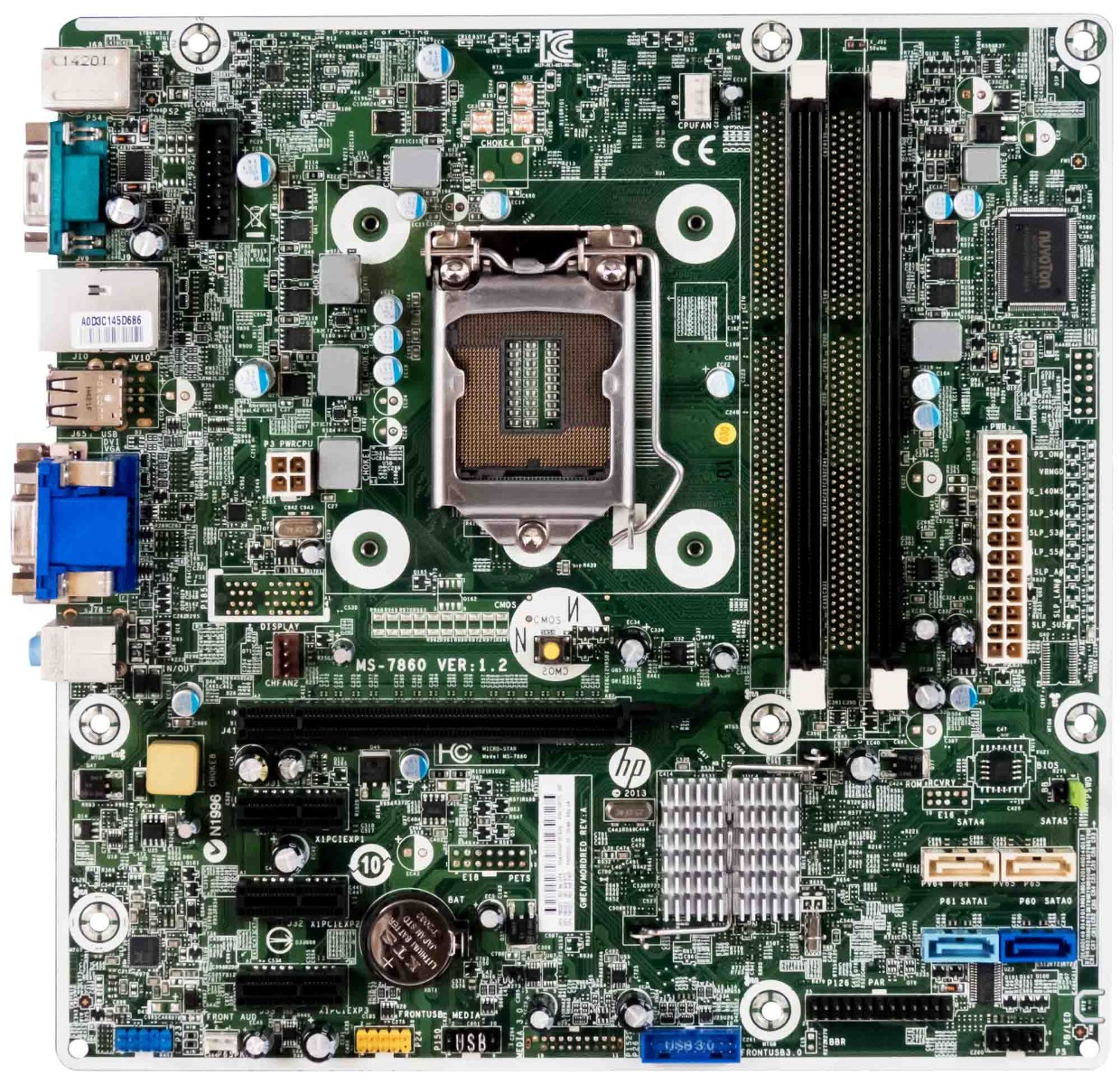 HP 780323-001 Carte mère MS-7860 v1.2 Socket LGA1150 DDR3 mATX pour Pro 400 G1 MT