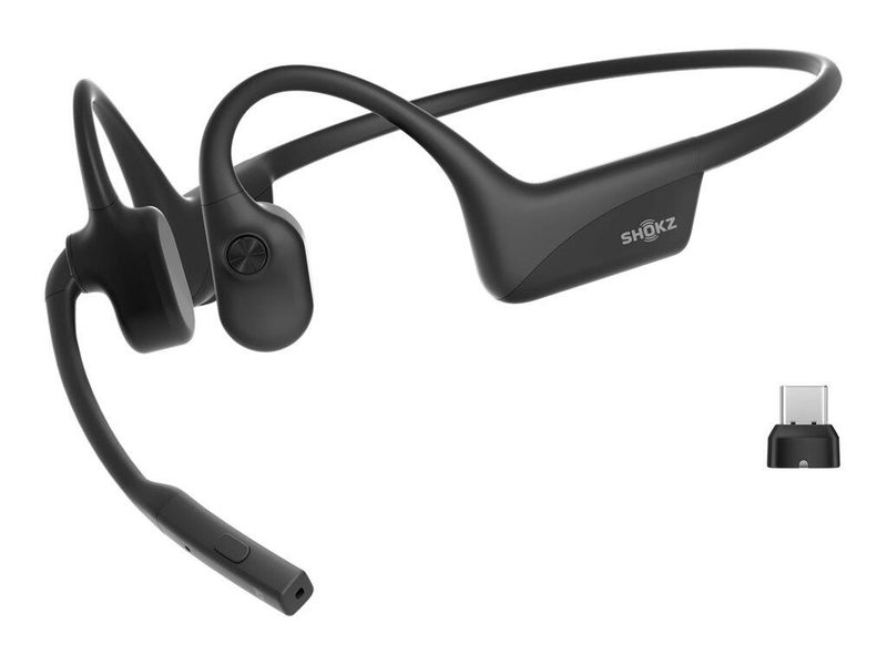 Casque audio sans fil à conduction osseuse SHOKZ OpenComm2 UC stéréo avec adaptateur USB-C