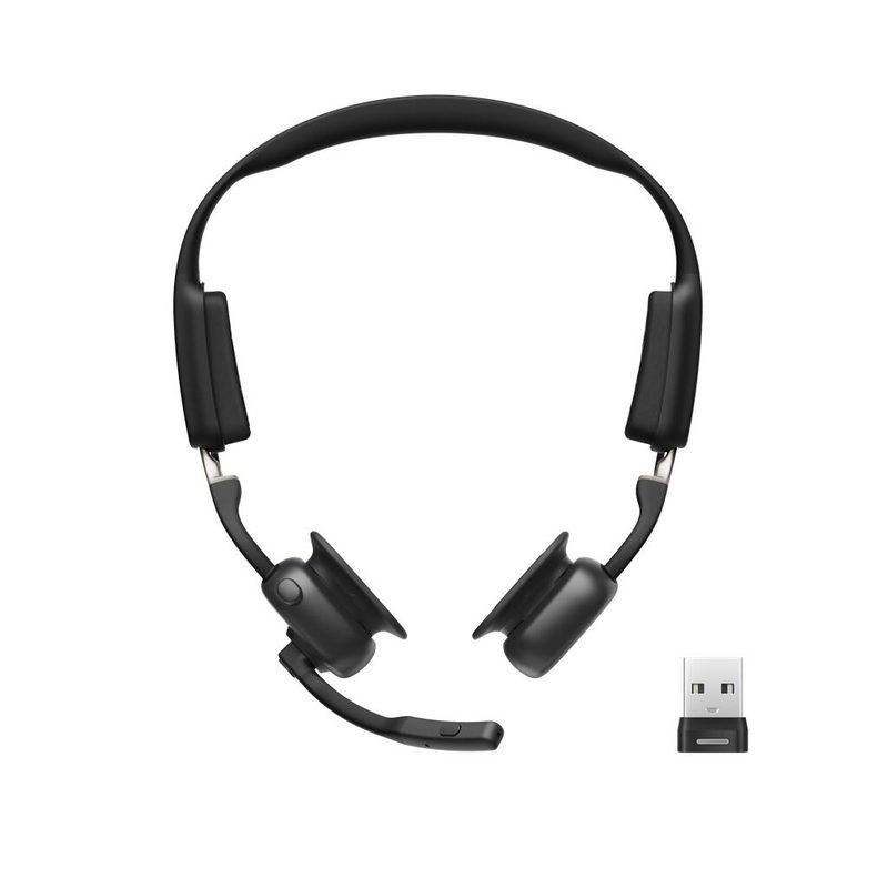 SHOKZ OpenMeet UC Casque Bluetooth à conduction osseuse OpenMeet UC avec adaptateur USB-A