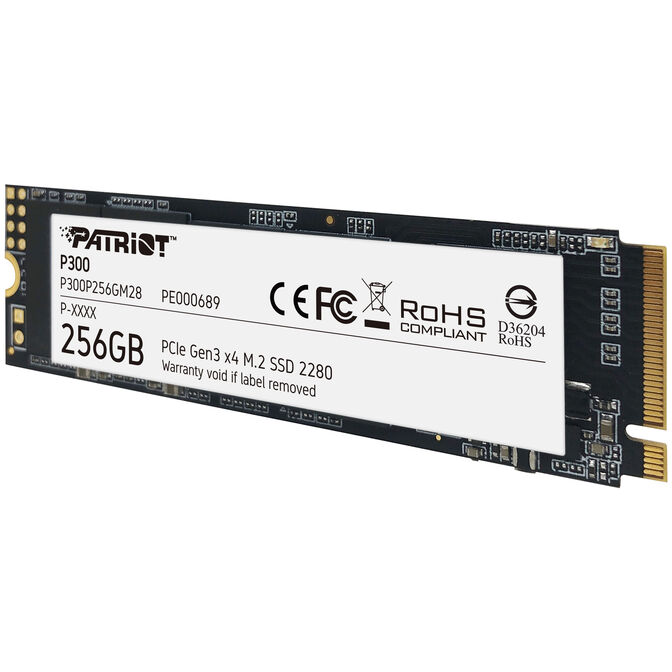 Patriot P300 SSD NVMe, PCIe 3.0, M.2 Type 2280 - 256 Go