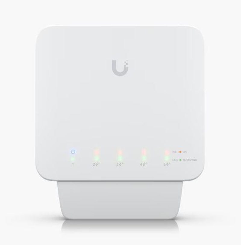 Ubiquiti UniFi Switch USW-FLEX Switch managed 4x 10/100/1000 (PoE) + 1x 10/100/1000 (PoE) montage mural/fixation sur mât