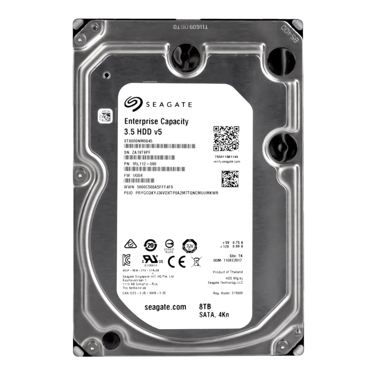 SEAGATE EXOS 7E8 8 To 7 200 tr/min 256 Mo SATA III 3,5'' ST8000NM0045