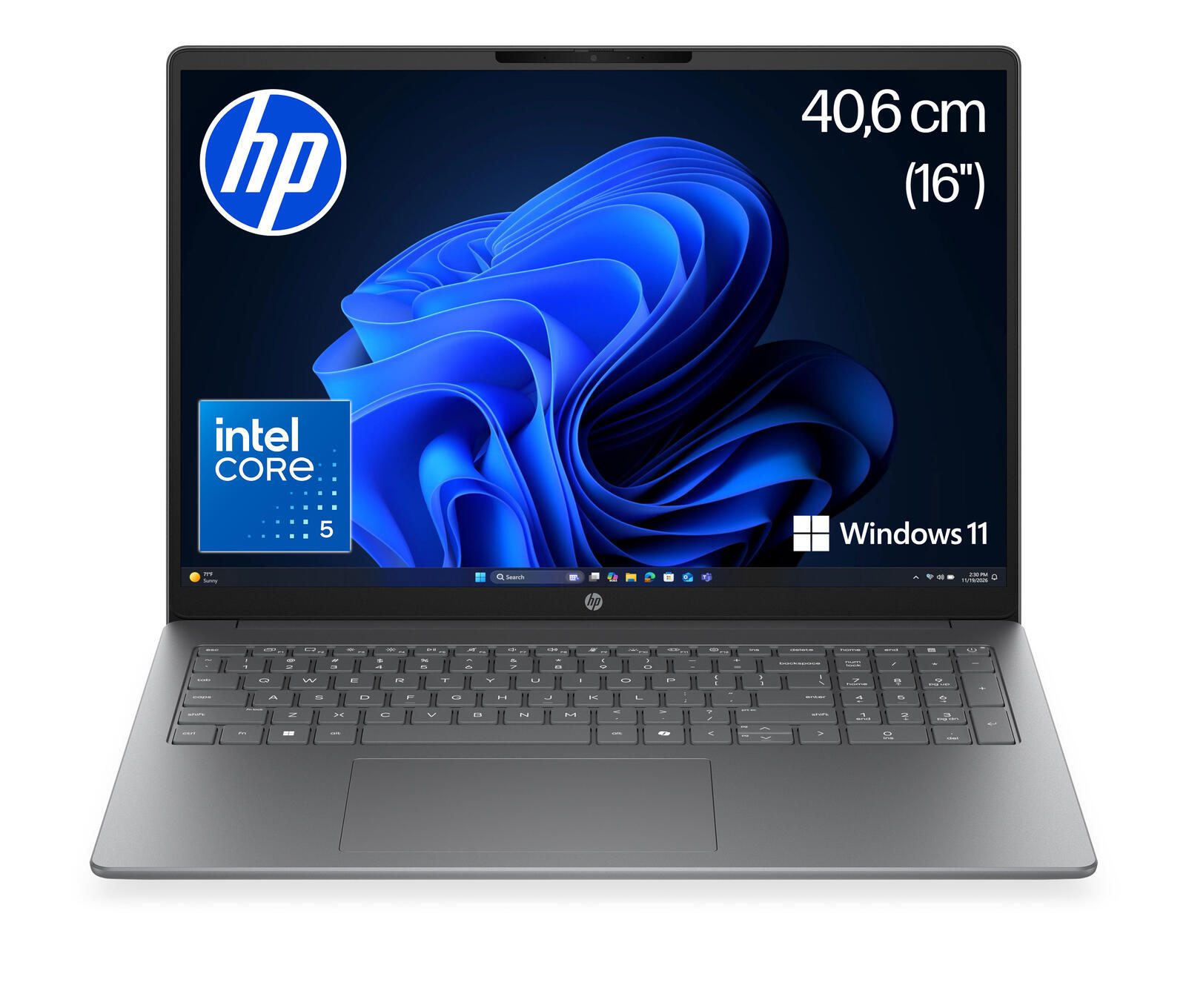 Ordinateur portable HP 200 G2i 16" Intel® Core™ 5 120U, 16 Go RAM, 512 Go SSD, WUXGA, Intel® Graphics, Windows 11 Pro