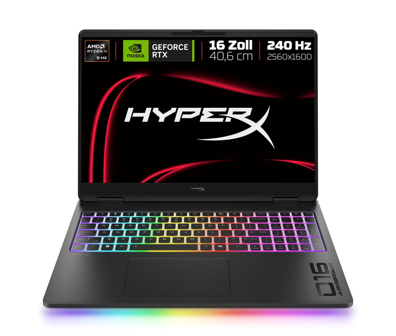 Ordinateur portable gaming HyperX OMEN 16-ak1091ng AMD Ryzen™ AI 9 HX 475 40,6 cm (16") 32 Go RAM, 1 To SSD, NVIDIA® GeForce RTX™ 5080, Windows 11 Home