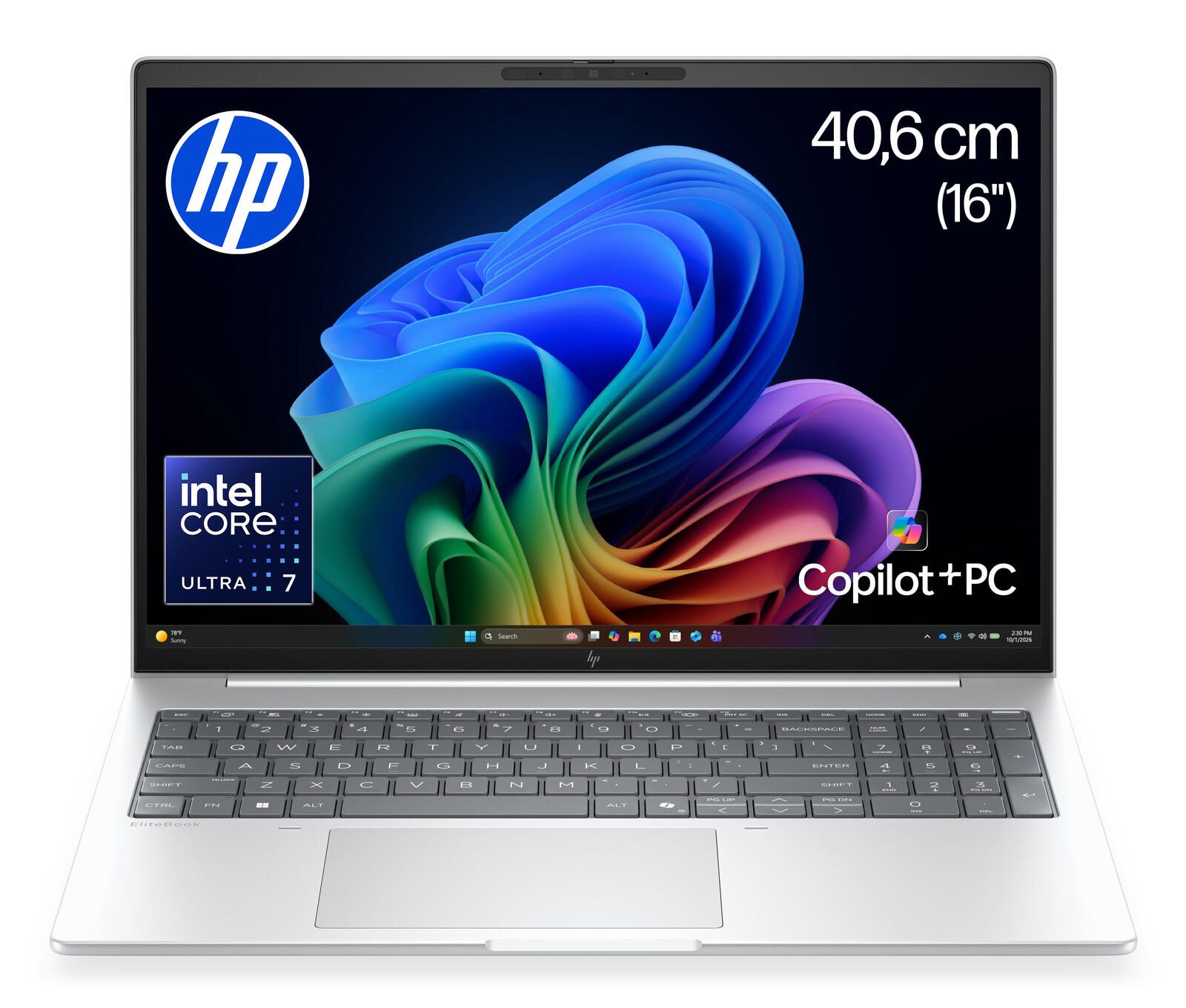 Ordinateur portable HP EliteBook 8 G2i Intel® Core™ Ultra 7 355 PC nouvelle génération IA 40,6 cm (16") - 32 Go RAM, 1 To SSD, WUXGA, Intel® Graphics, Windows 11 Pro, solution 5G
