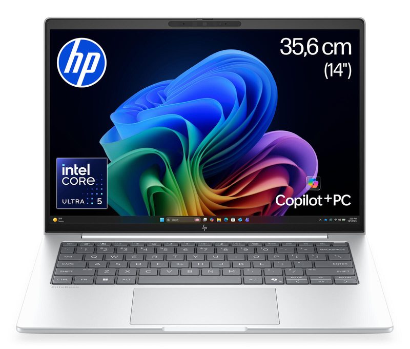 HP EliteBook 8 G2i 14 Intel® Core™ Ultra 5 325 PC portable nouvelle génération AI 35,6 cm (14") 16 Go RAM, 512 Go SSD, WUXGA, Intel® Graphics, Win11 Pro