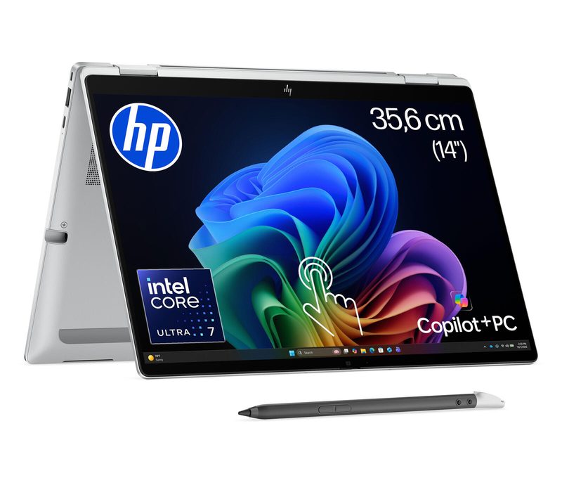 HP EliteBook X Flip G2i Intel® Core™ Ultra 7 356H PC portable nouvelle génération AI 35,6 cm (14") 32 Go RAM, 1 To SSD, WUXGA, tactile, Intel® Graphics, Win11 Pro, solution 5G