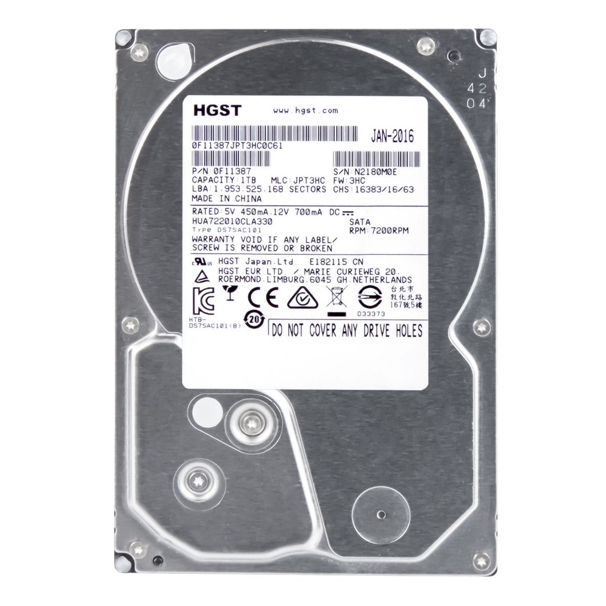HGST UltraStar A7K2000 1 To 7,2k 32 Mo SATA II 3,5'' HUA722010CLA330
