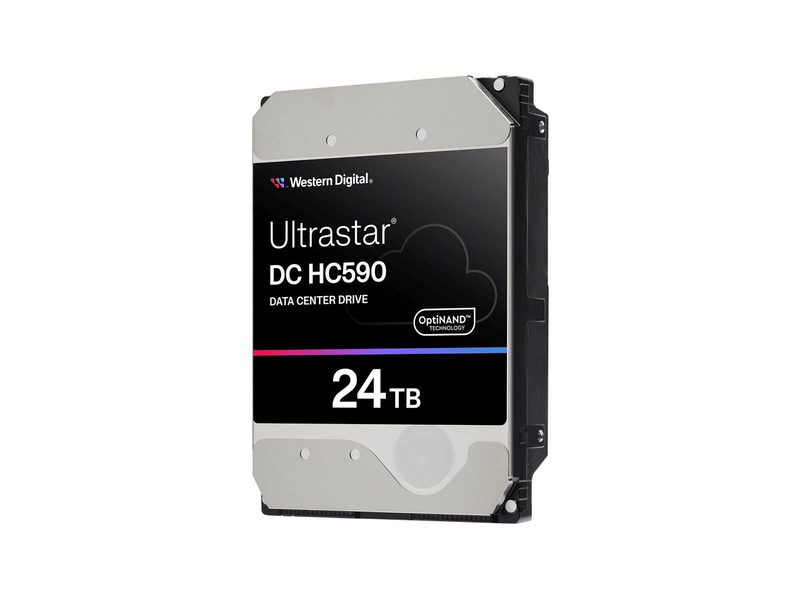 Disque dur interne WD Ultrastar DC HC590 SATA - 24 To, 3,5" (8,9 cm), SATA 6 Gb/s, 7 200 tr/min, 512 Mo