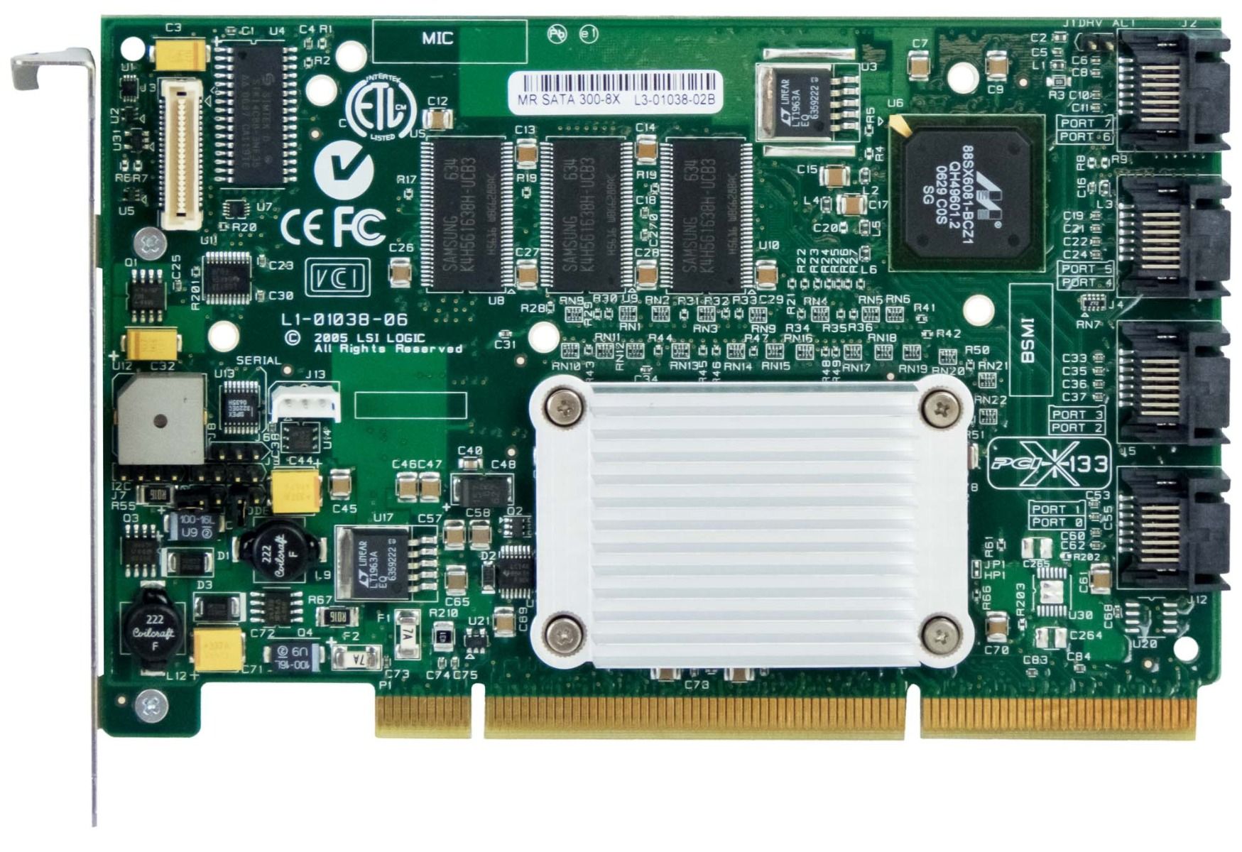 LSI MegaRAID 300-8X RAID SATA 3 Gbps PCI-X + BATTERIE MR iBBU01