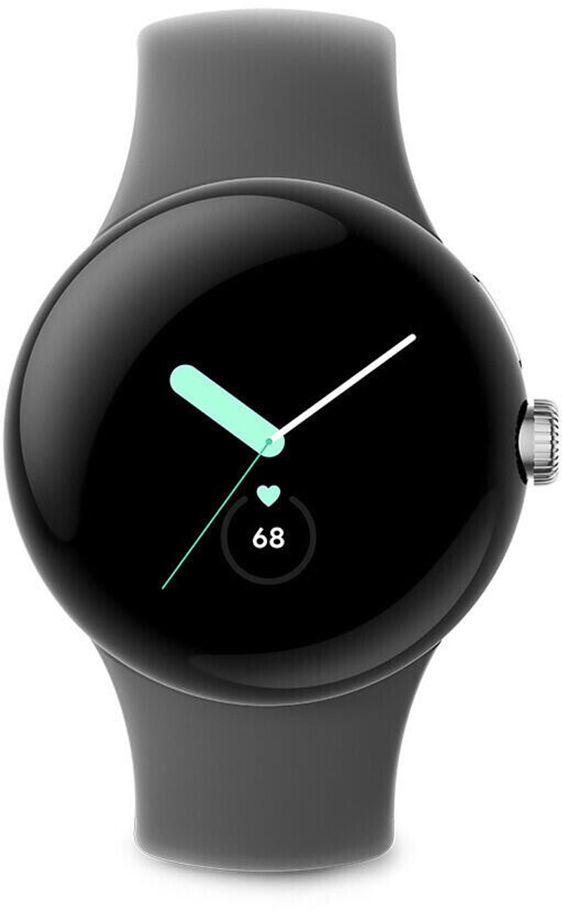 Montre connectée Google Pixel Watch (LTE) - 41 mm en Argent poli avec bracelet Sport en Hazel
